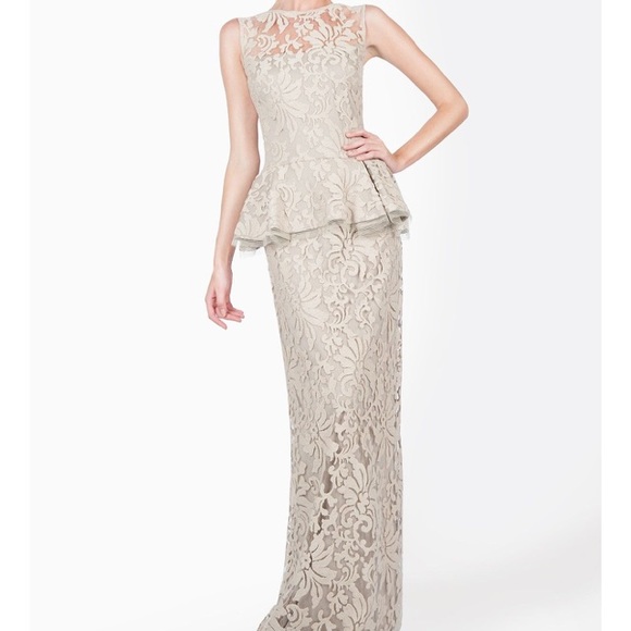 Tadashi Shoji Dresses & Skirts - Tadashi Shoji Peplum lace gown